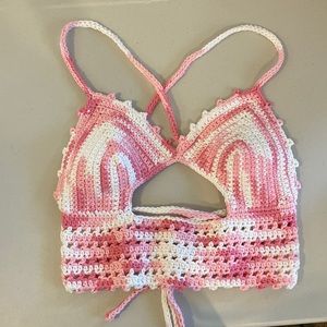 Handmade Crochet Peekaboob Crop Top / Bralette